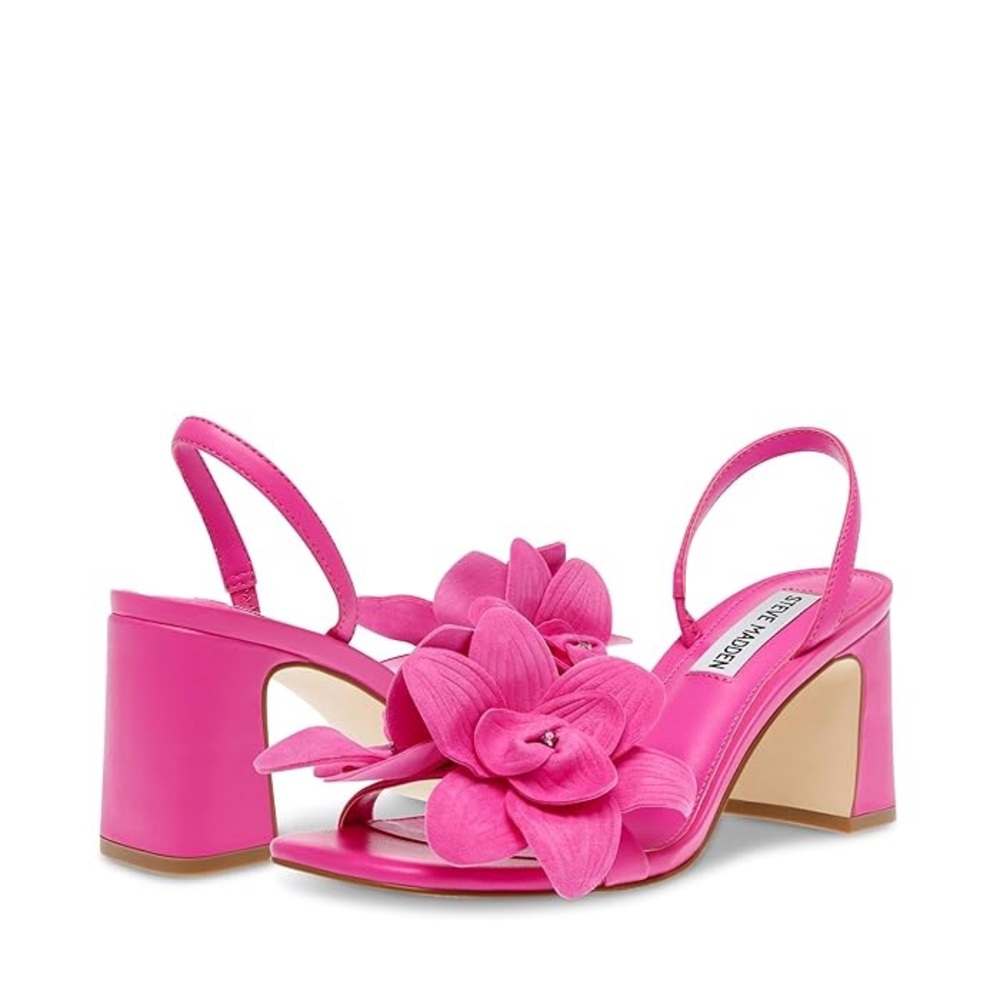 Steve Madden Fuchsia Floral Farrie Heeled Sandals